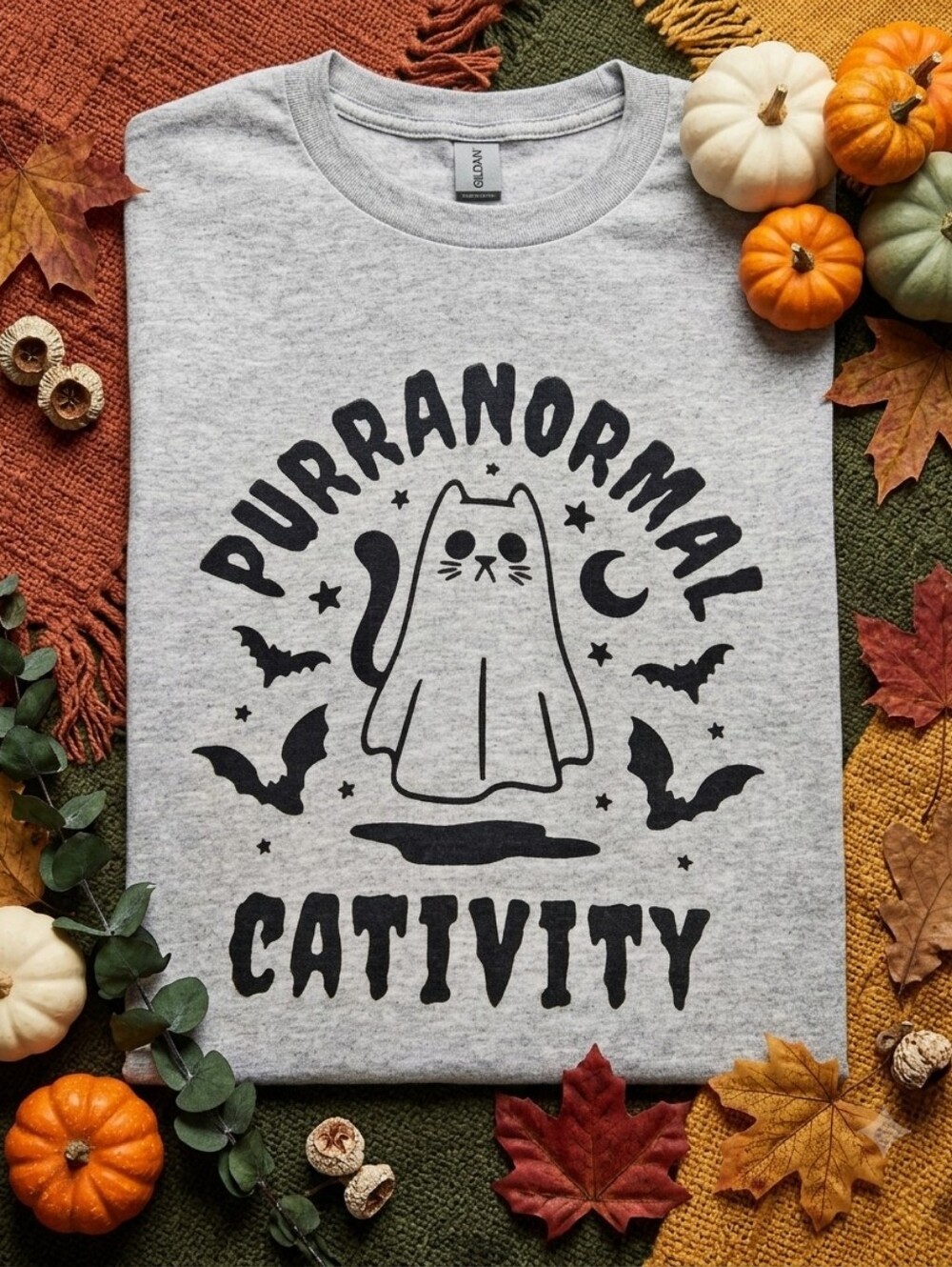 Cat mom shirt Halloween funny humor popular Spooky